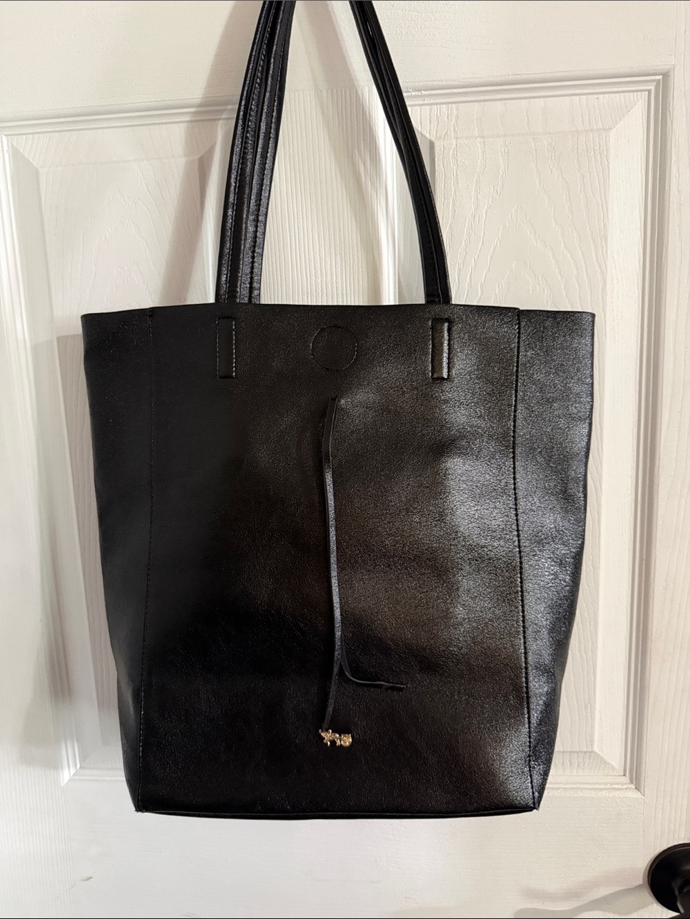 Classic Black Leather Tote Bag - Mathew + Julian